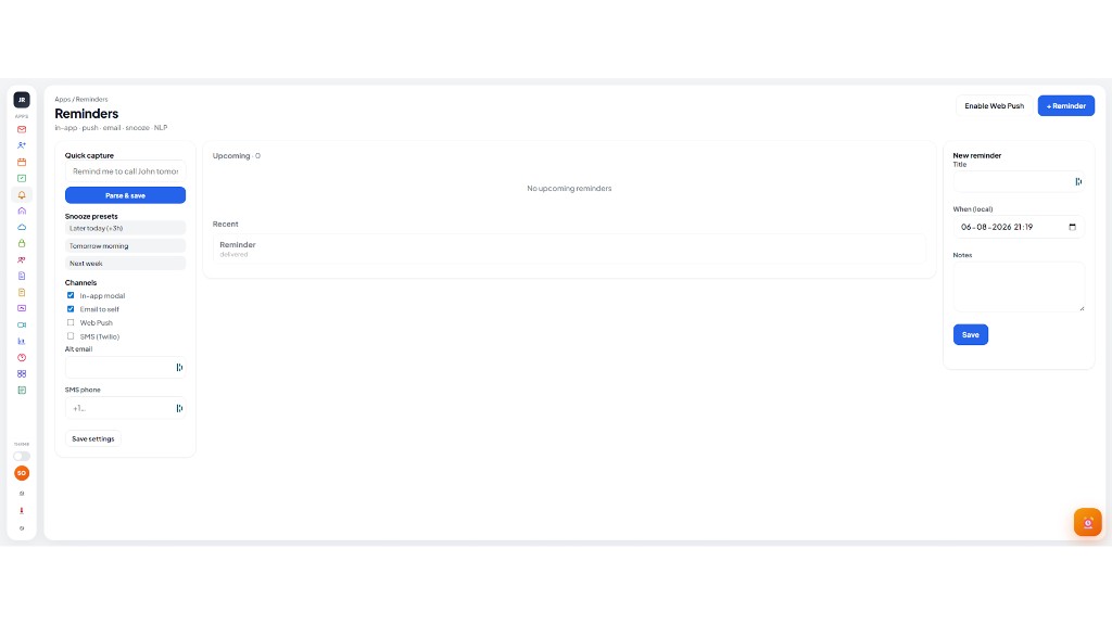 RoyalSonic reminders app