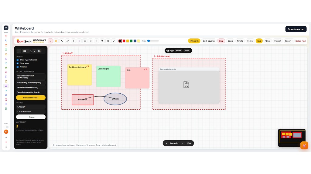 RoyalSonic whiteboard app